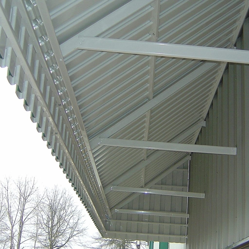 White Aluminum Awning